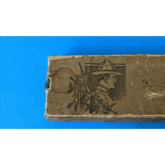 VINTAGE Pre- WWI Soldier Mason box attleboro falls,mass home front dated 1909 6" - Picture 3 of 7